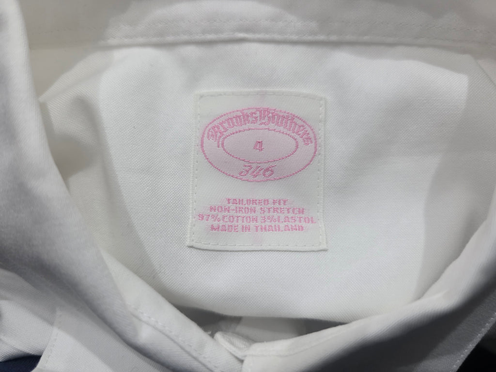 Camisa Brooks Brothers Talla 4 Mujer Blanco Manga Larga