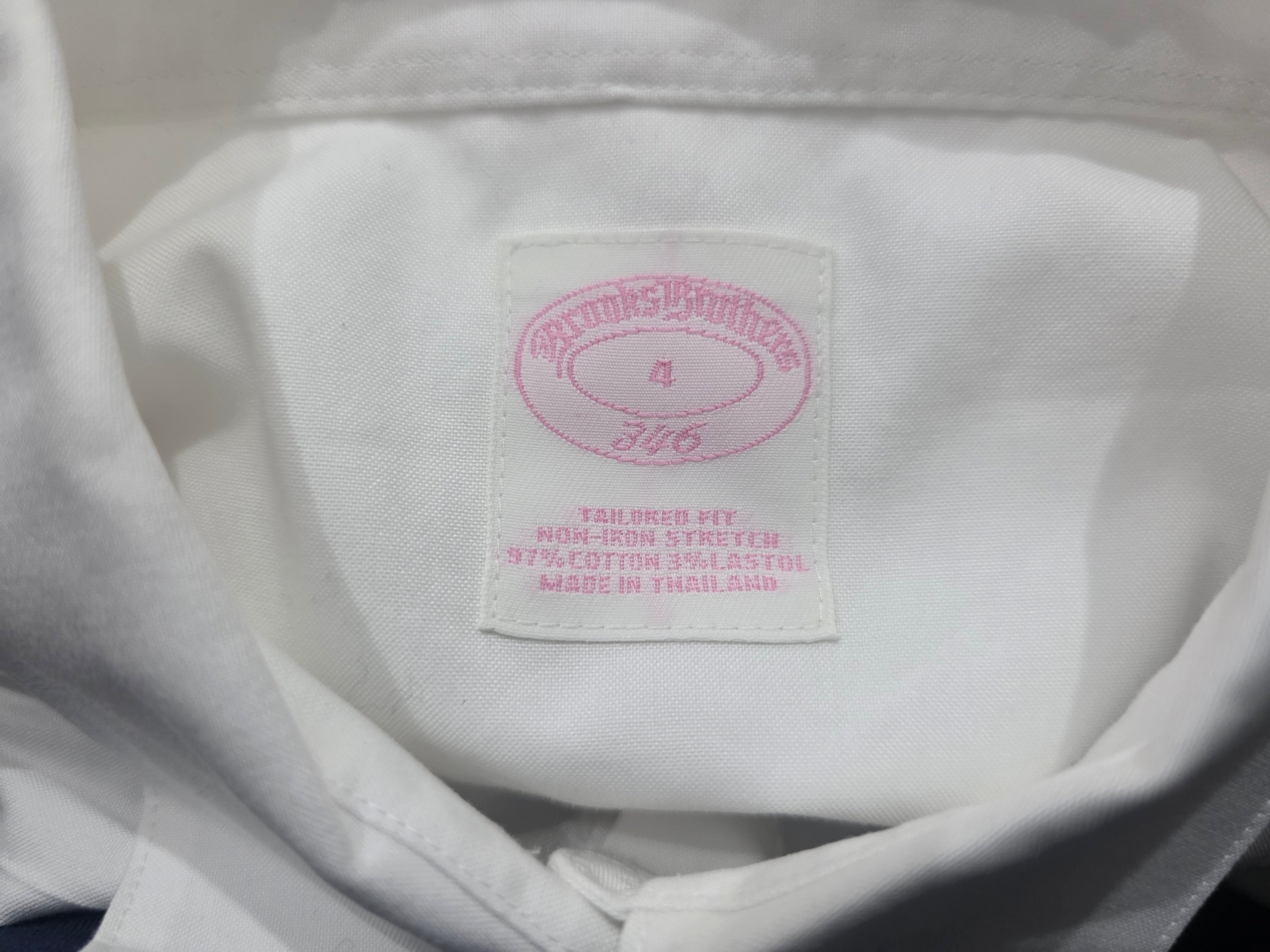 Camisa Brooks Brothers Talla 4 Mujer Blanco Manga Larga