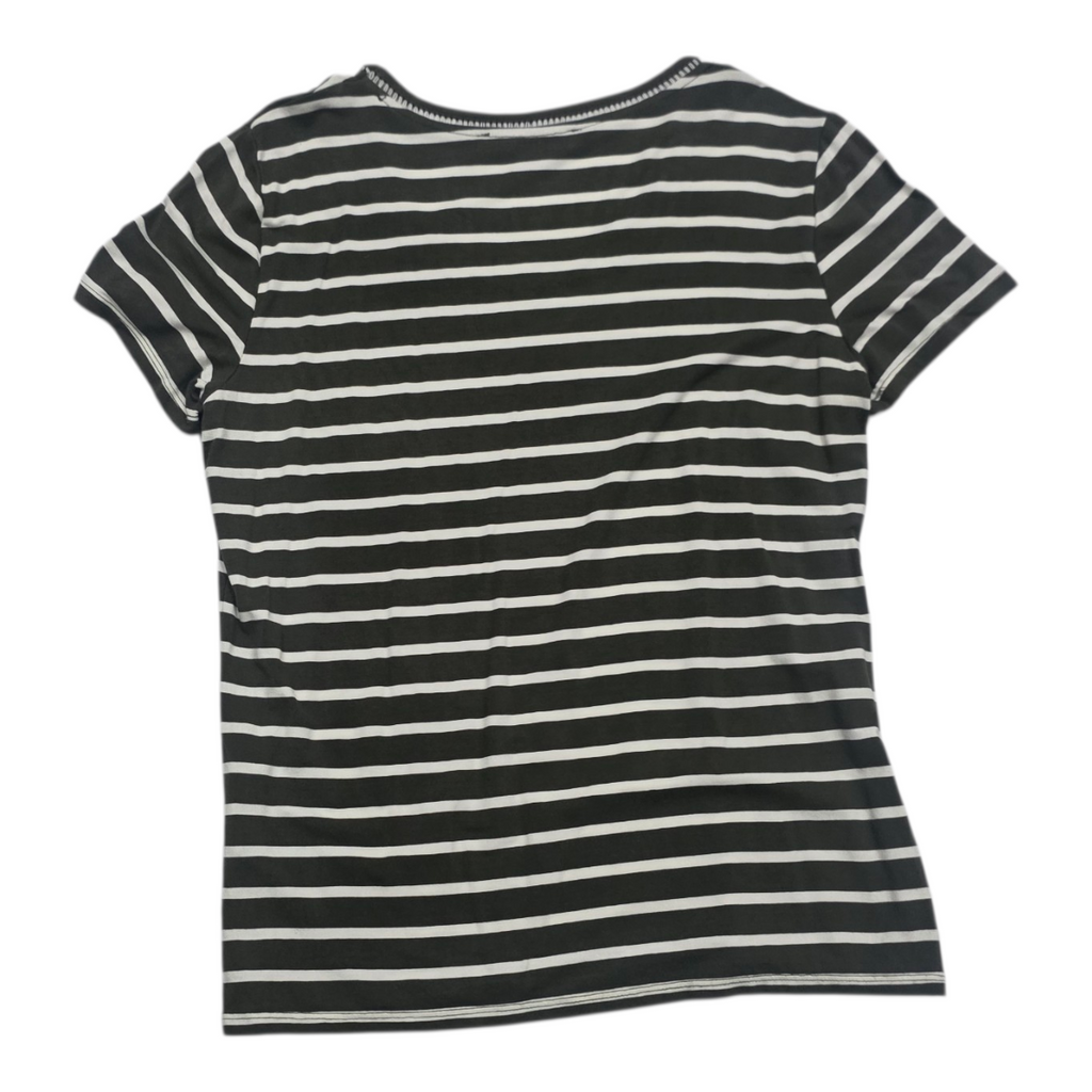 Playera Tommy Hilfiger Mujer Chica Color Verde Oliva Rayada