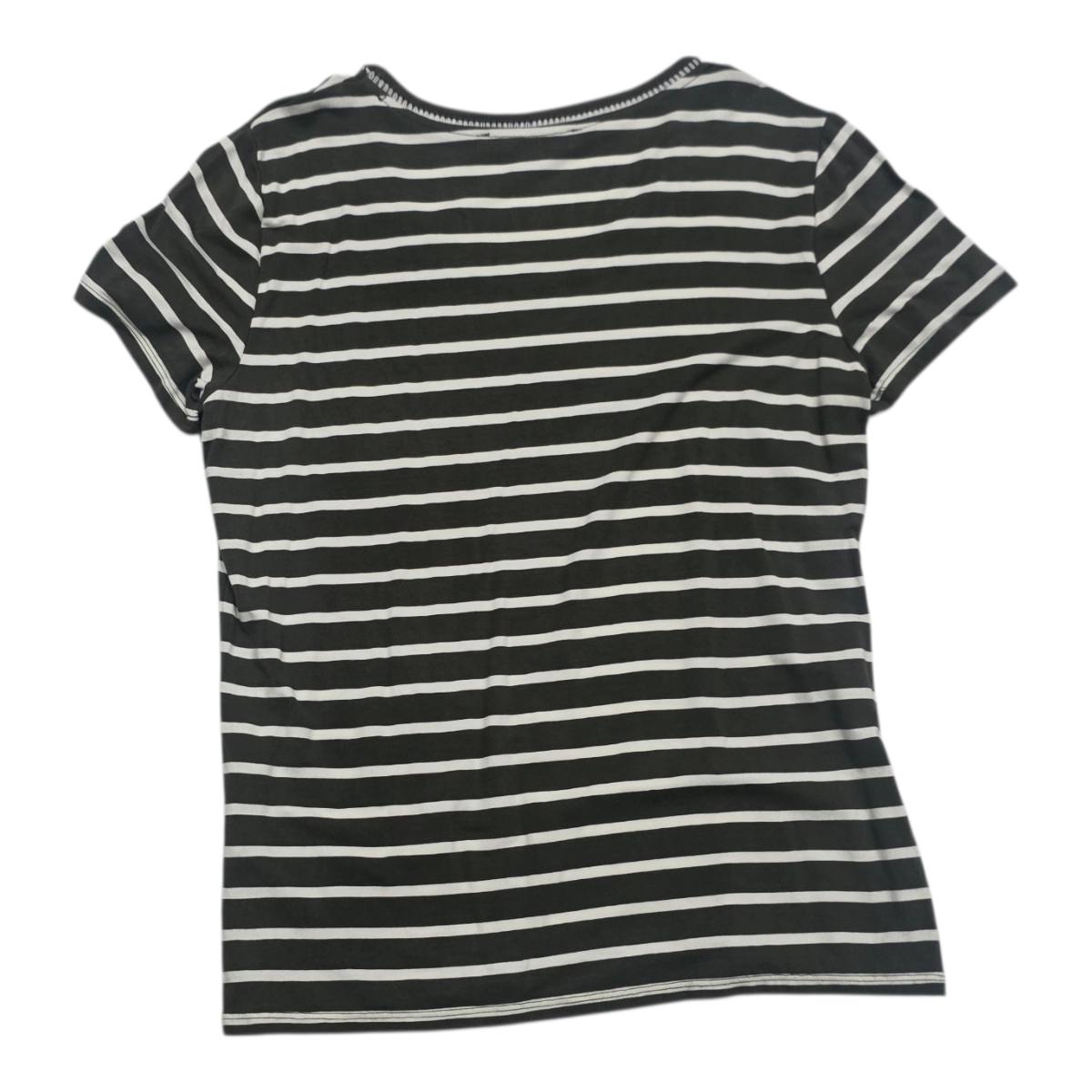 Playera Tommy Hilfiger Mujer Chica Color Verde Oliva Rayada