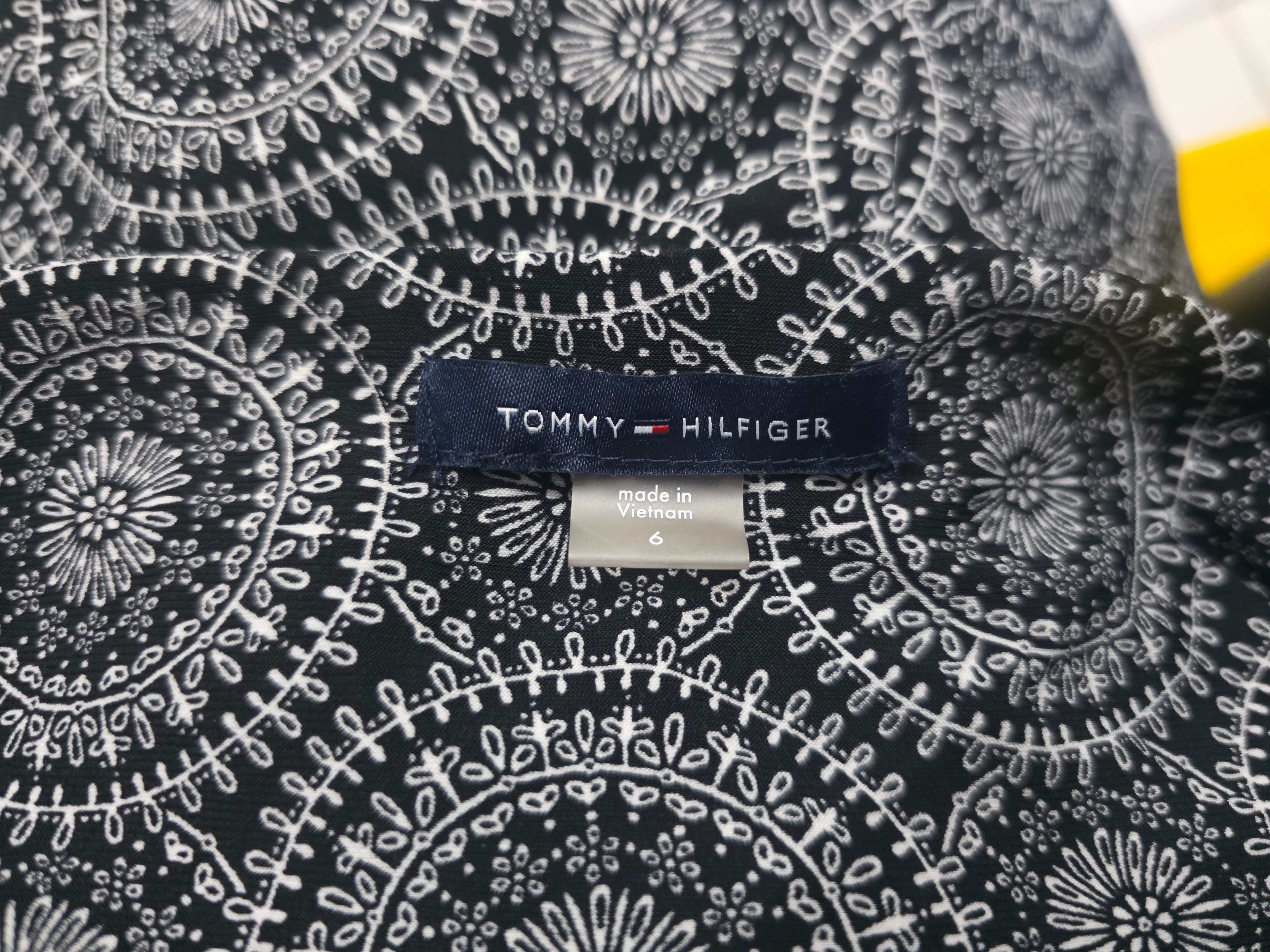 Vestido Tommy Hilfiger De Mujer Talla 6 Color Negro/blanco
