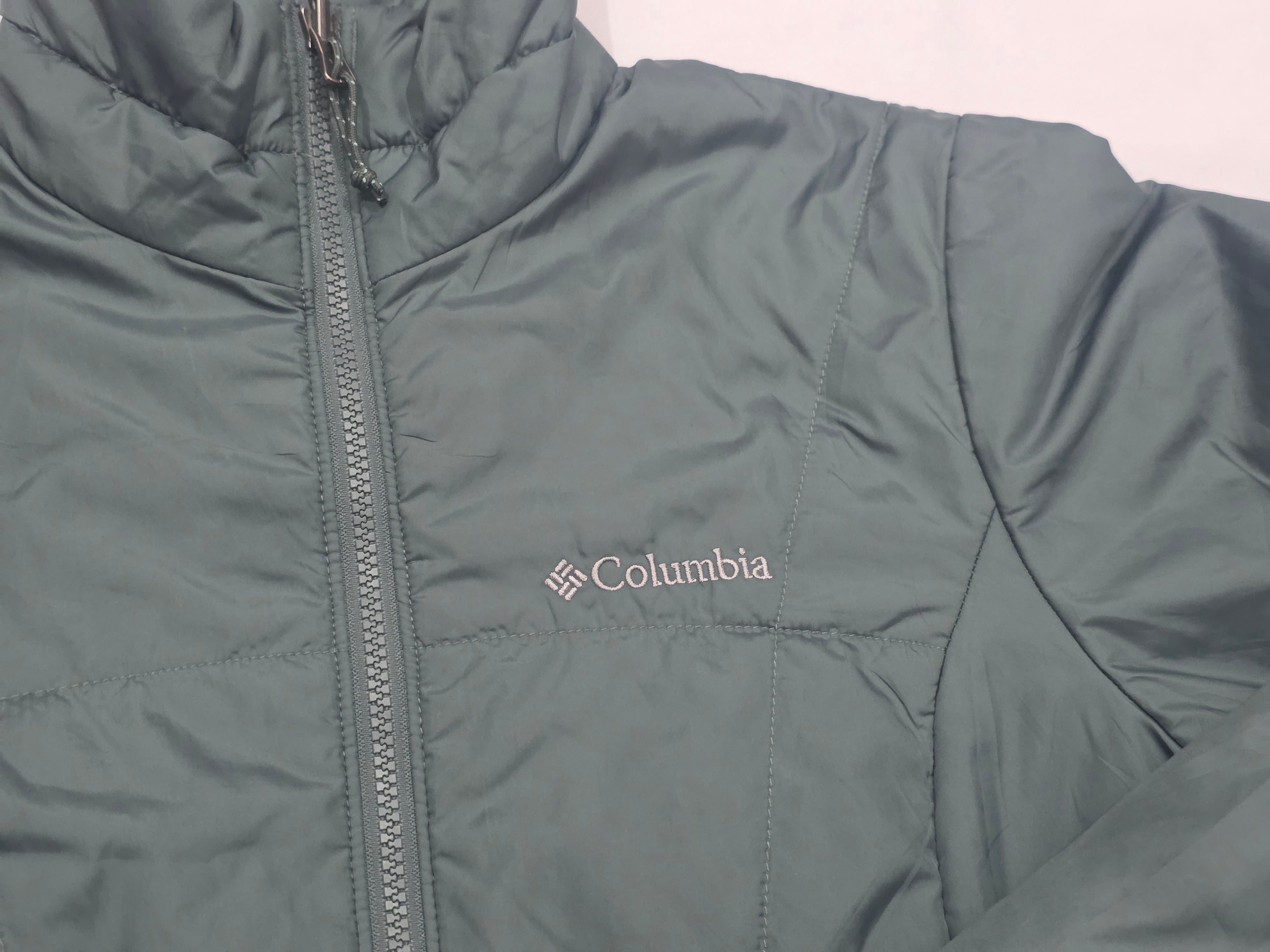 Chamarra Columbia Therma Coil Tallachica Verde Grisaceomujer