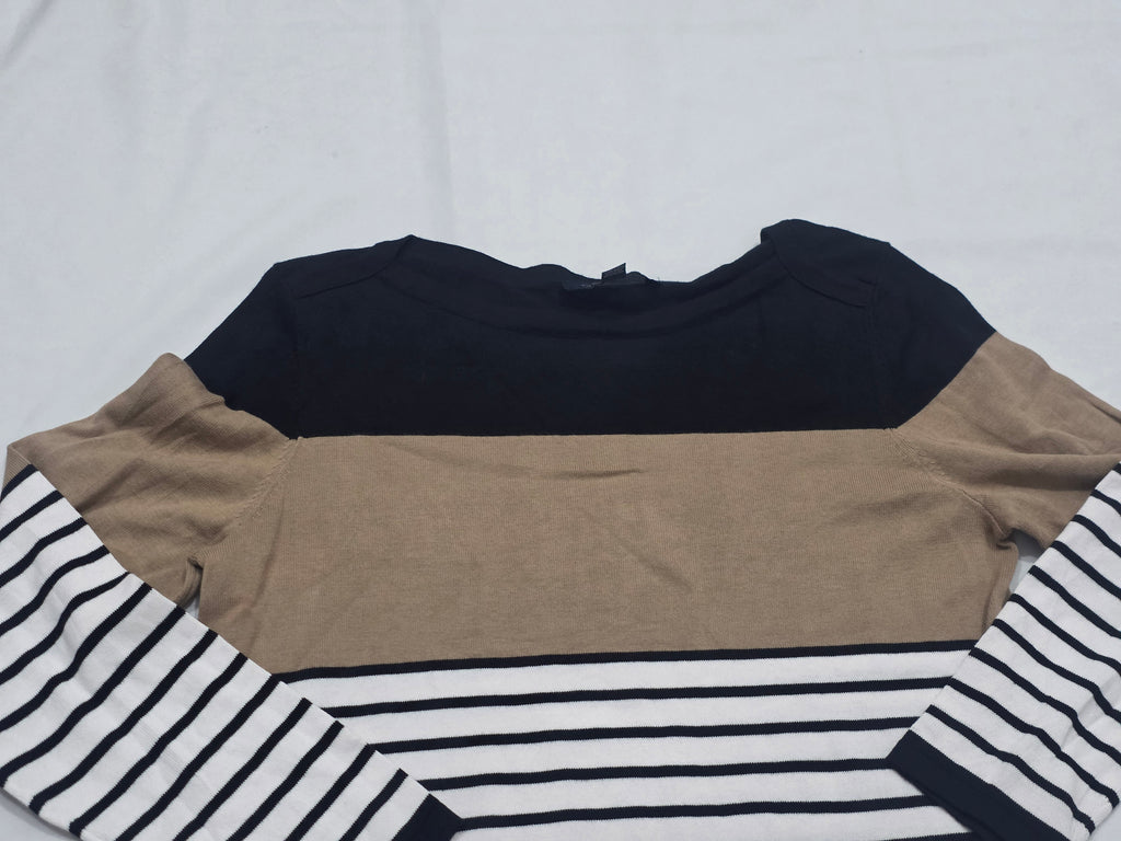 Sueter Ligero Tommy Hilfiger Mujer Mediana Tricolor Café