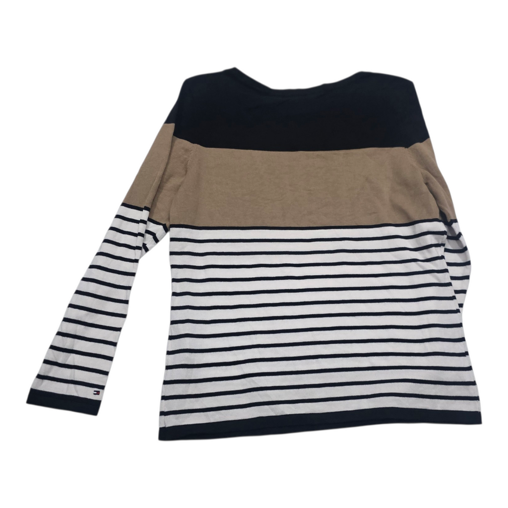 Sueter Ligero Tommy Hilfiger Mujer Mediana Tricolor Café