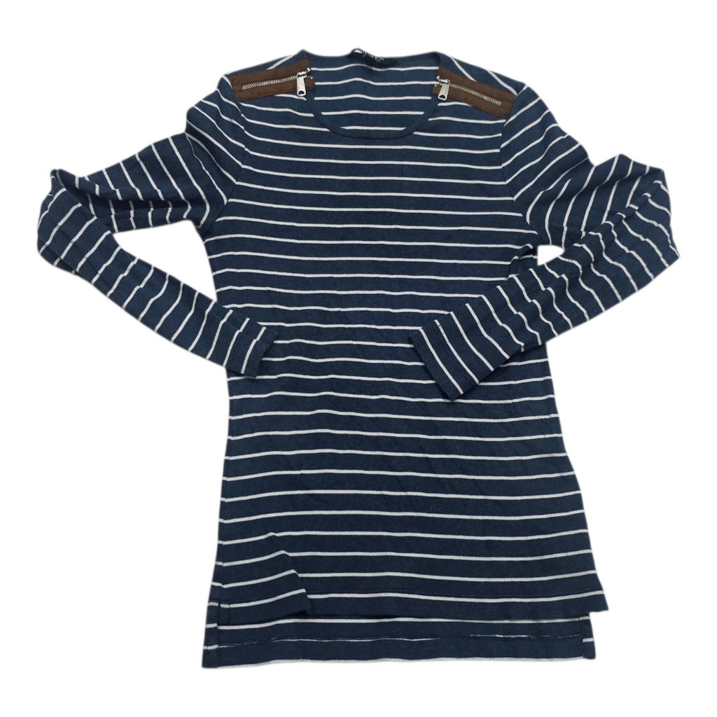Playera Ralph Lauren Mujer Mediana Azul Grisaceo Manga Larga