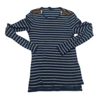 Playera Ralph Lauren Mujer Mediana Azul Grisaceo Manga Larga