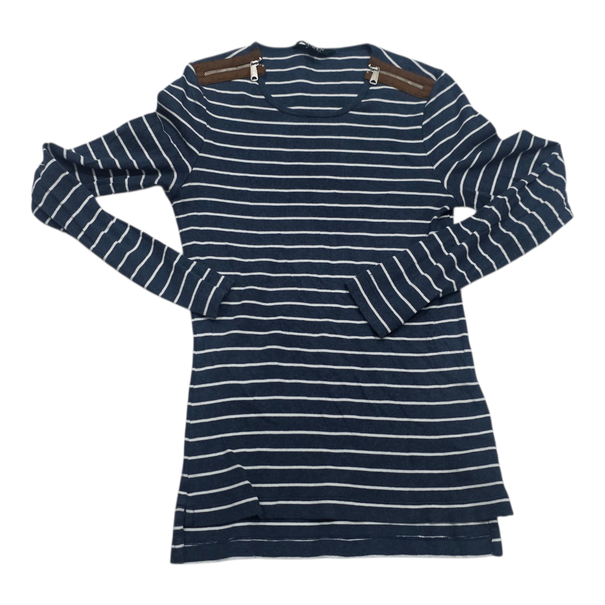 Playera Ralph Lauren Mujer Mediana Azul Grisaceo Manga Larga