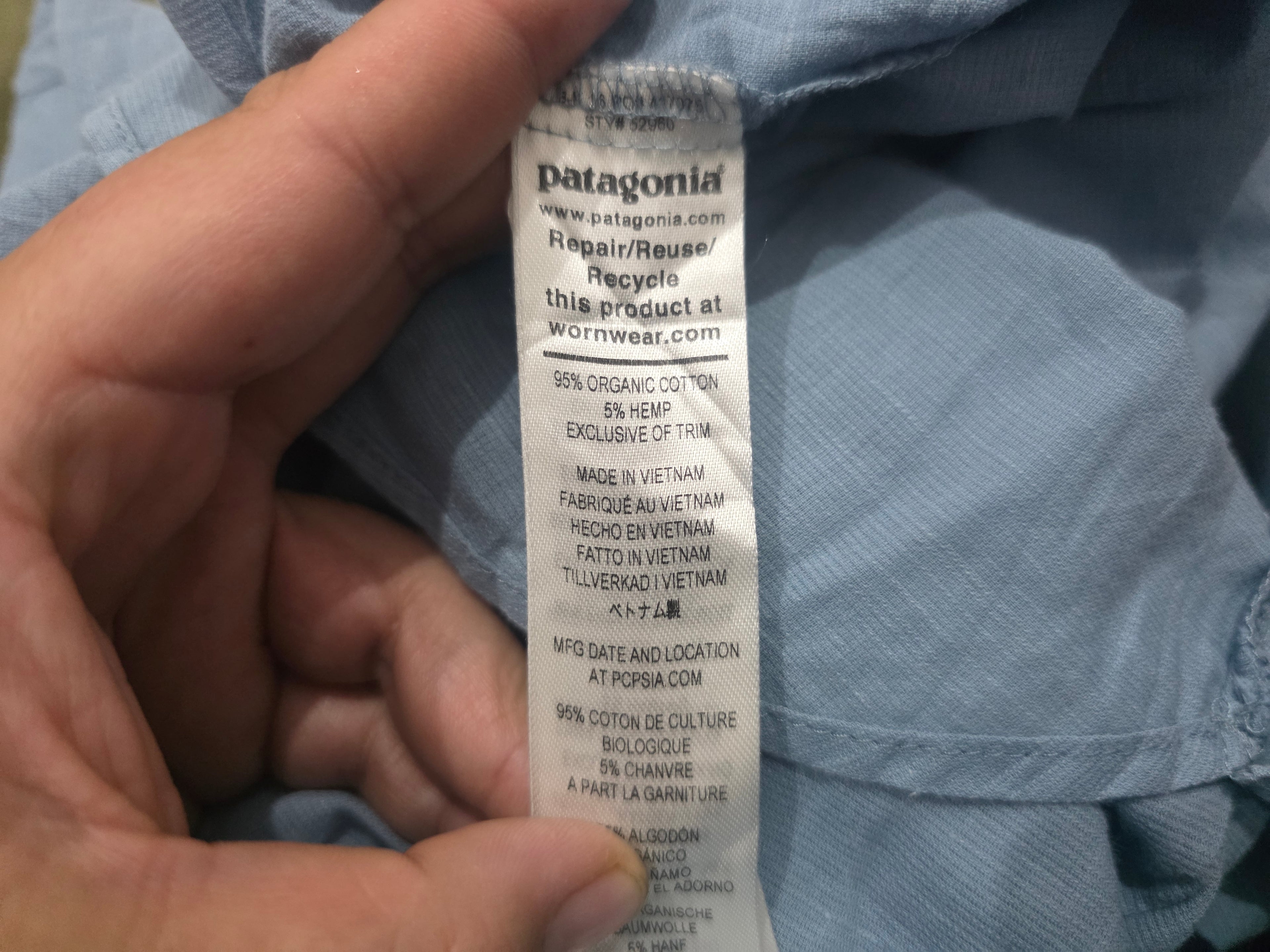 Camisa Patagonia De Amujer Azul Acero Mediana
