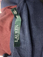 Blusa Ralph Lauren De Mujer S/m Azuo Marino Con Vino