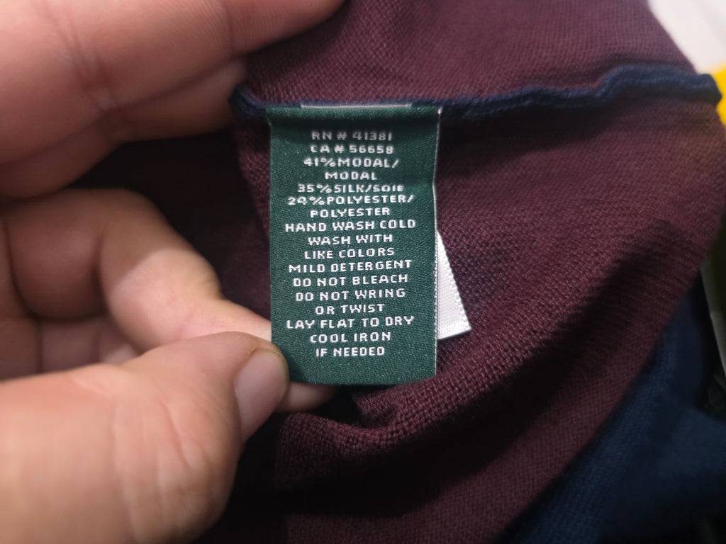 Blusa Ralph Lauren De Mujer S/m Azuo Marino Con Vino