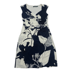 Vestido Ralph Lauren Mujer Talla 10 Azul Blanco Sin Mangas