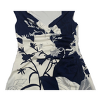 Vestido Ralph Lauren Mujer Talla 10 Azul Blanco Sin Mangas
