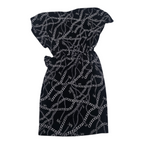 Vestido Michael Kors Mujer Mediano Negro Cadenas Corta