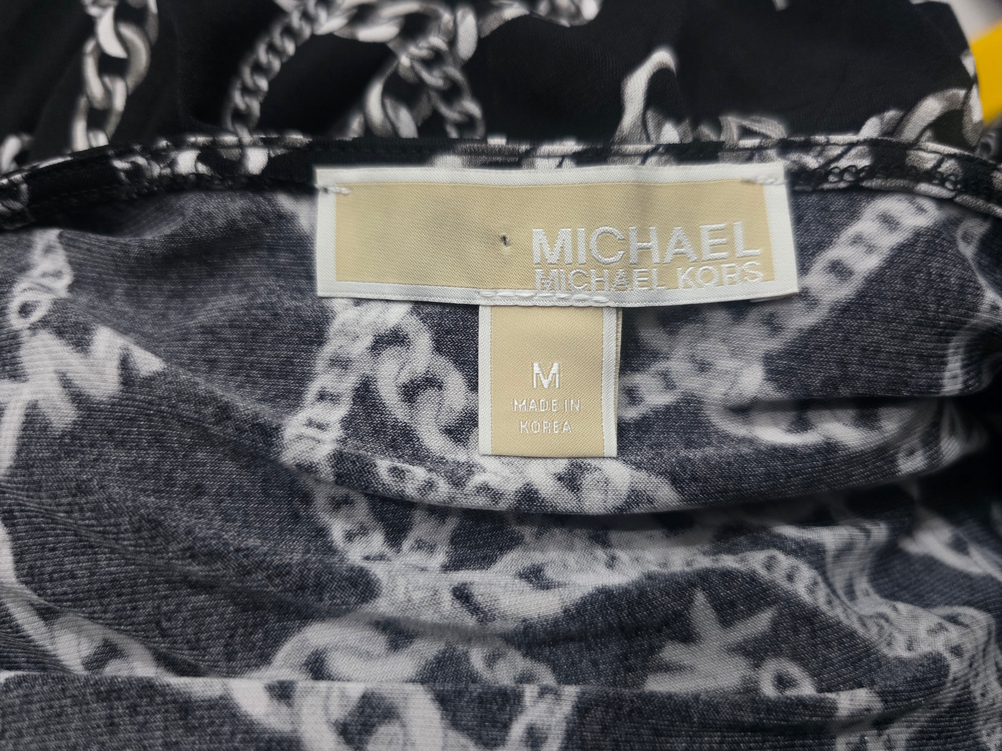 Vestido Michael Kors Mujer Mediano Negro Cadenas Corta