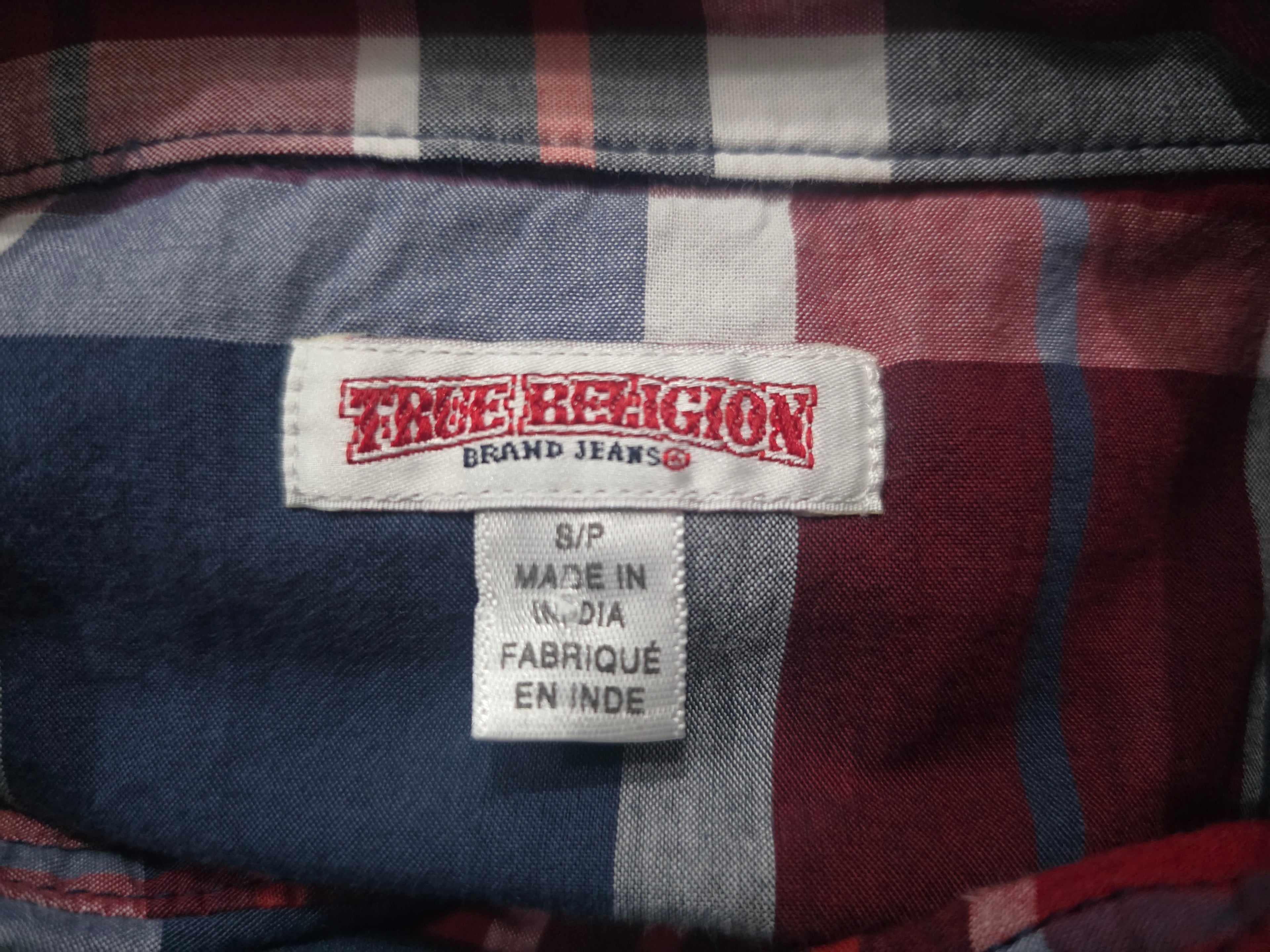 Camisa True Religion De Mujer Talla Chica Azul/rojo