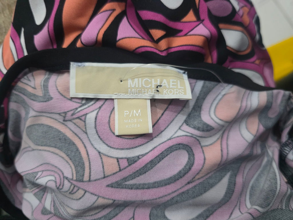 Vestido Michael Kors Figuras Rosanegro Mediano Petite