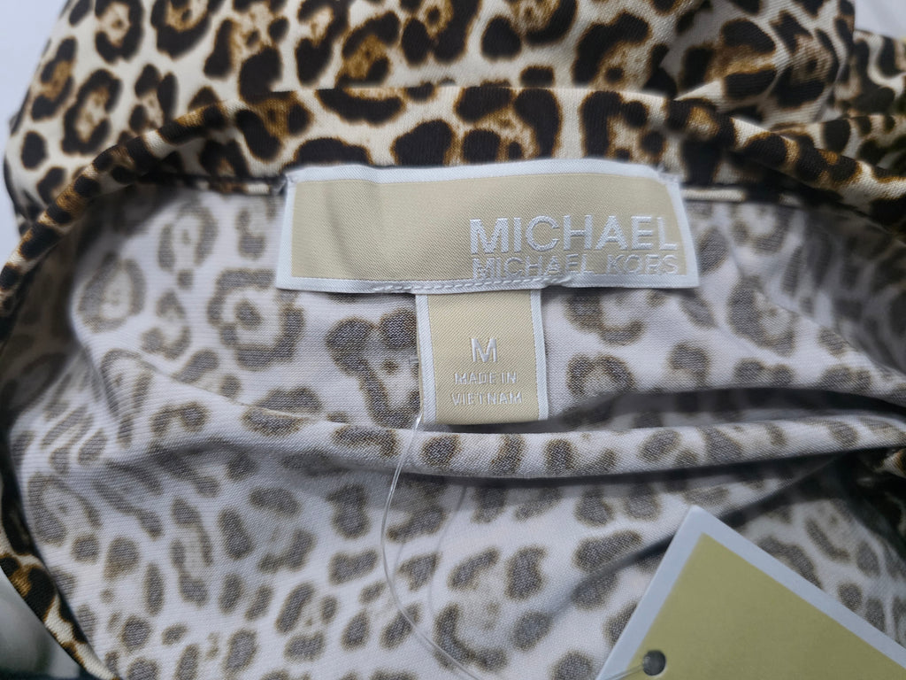 Vestido Michael Kors Animalprint Mediano Hombrosdescubiertos