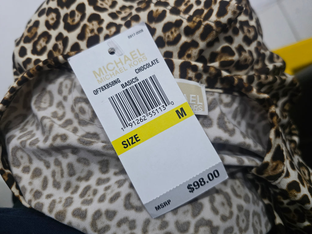 Vestido Michael Kors Animalprint Mediano Hombrosdescubiertos