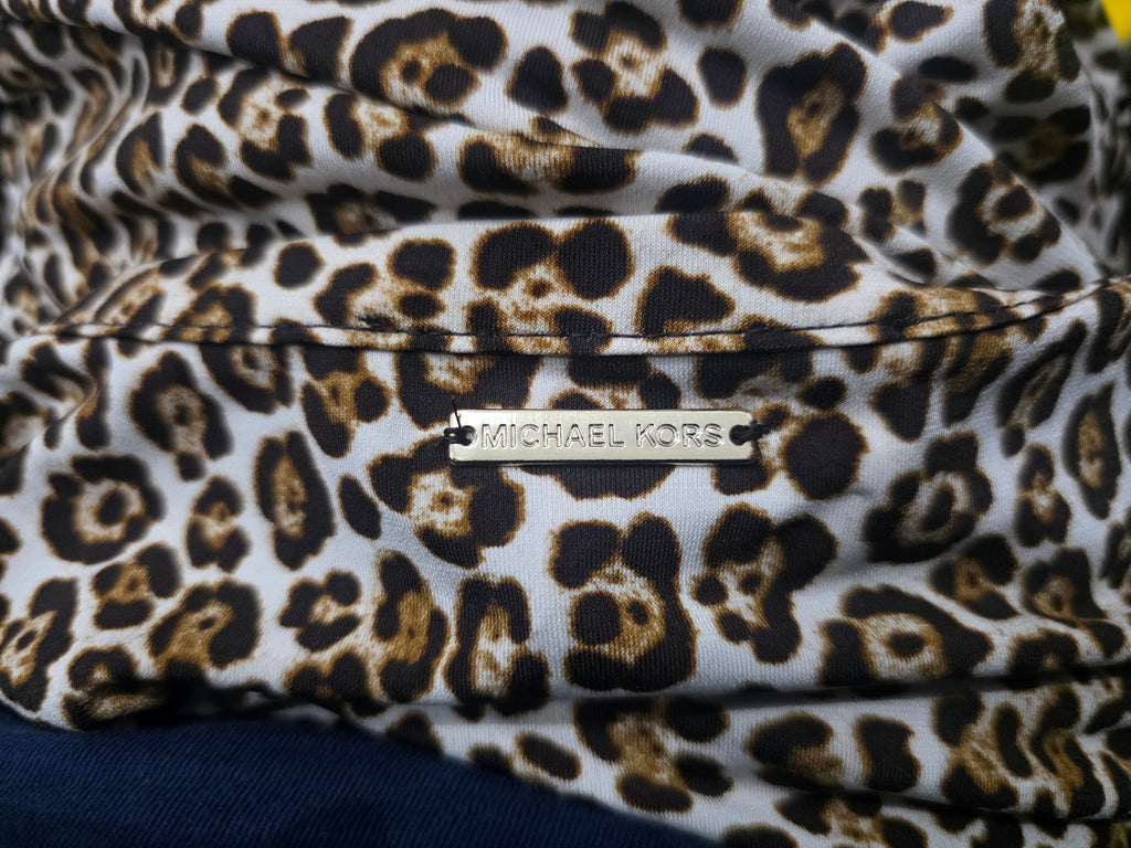 Vestido Michael Kors Animalprint Mediano Hombrosdescubiertos