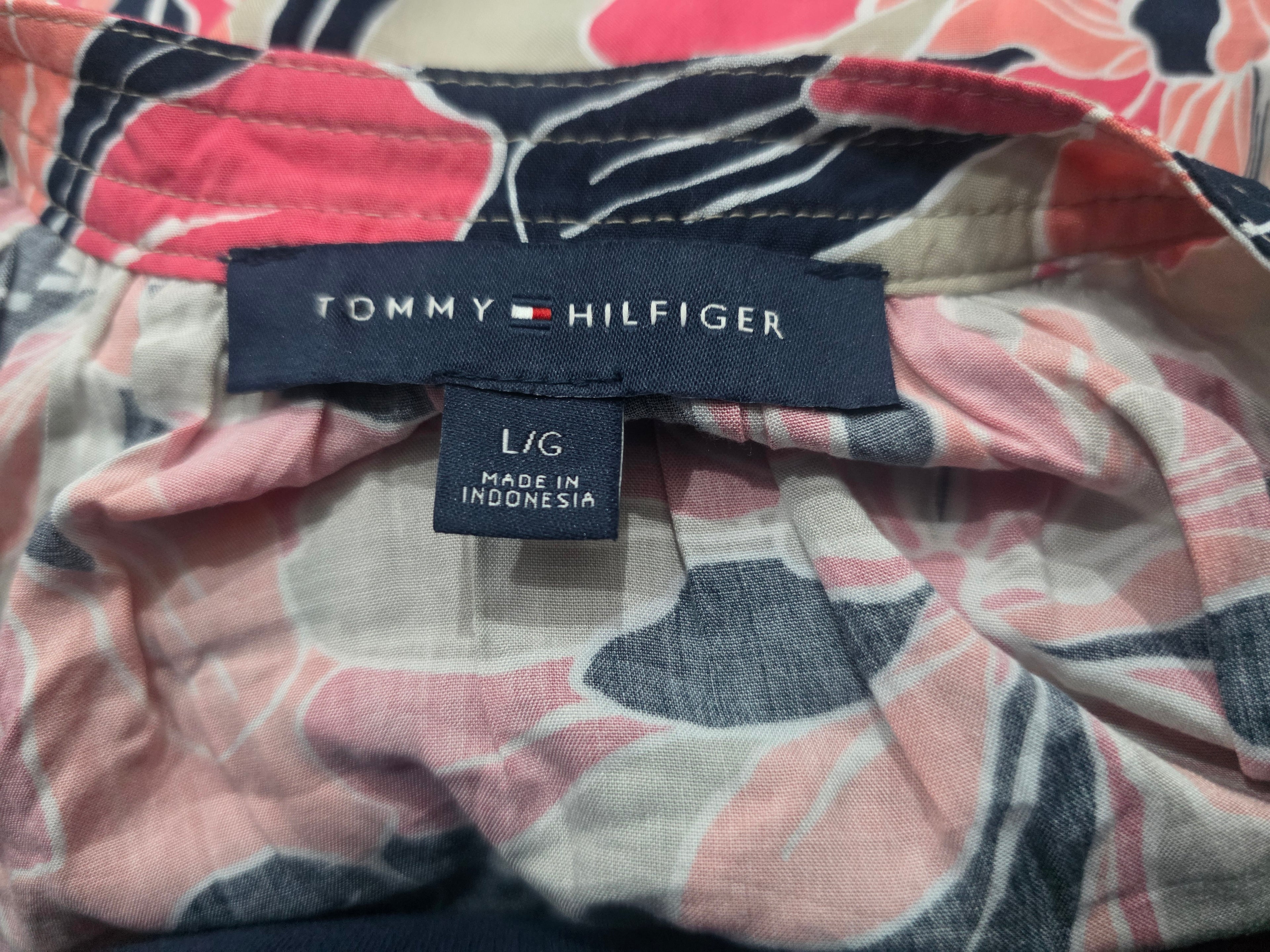 Vestido Tommy Hilfiger Mujer Grande Cafe Con Rosa Sin Mangas