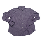 Camisa Ralph Laurenmujer Extra Grande Morada Con Lineas