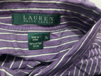 Camisa Ralph Laurenmujer Extra Grande Morada Con Lineas