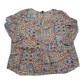 Blusa Ralph Lauren Mujer Talla Extra Grande Cafe Con Figuras