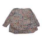 Blusa Ralph Lauren Mujer Talla Extra Grande Cafe Con Figuras