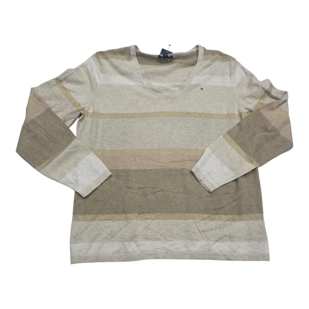 Sueter Tommy Hilfiger De Mujer Extra Grande Color Cafe Claro