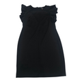 Vestido Tommy Hilfiger 16 De Mujer Color Negro Con Olanes