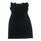 Vestido Tommy Hilfiger 16 De Mujer Color Negro Con Olanes