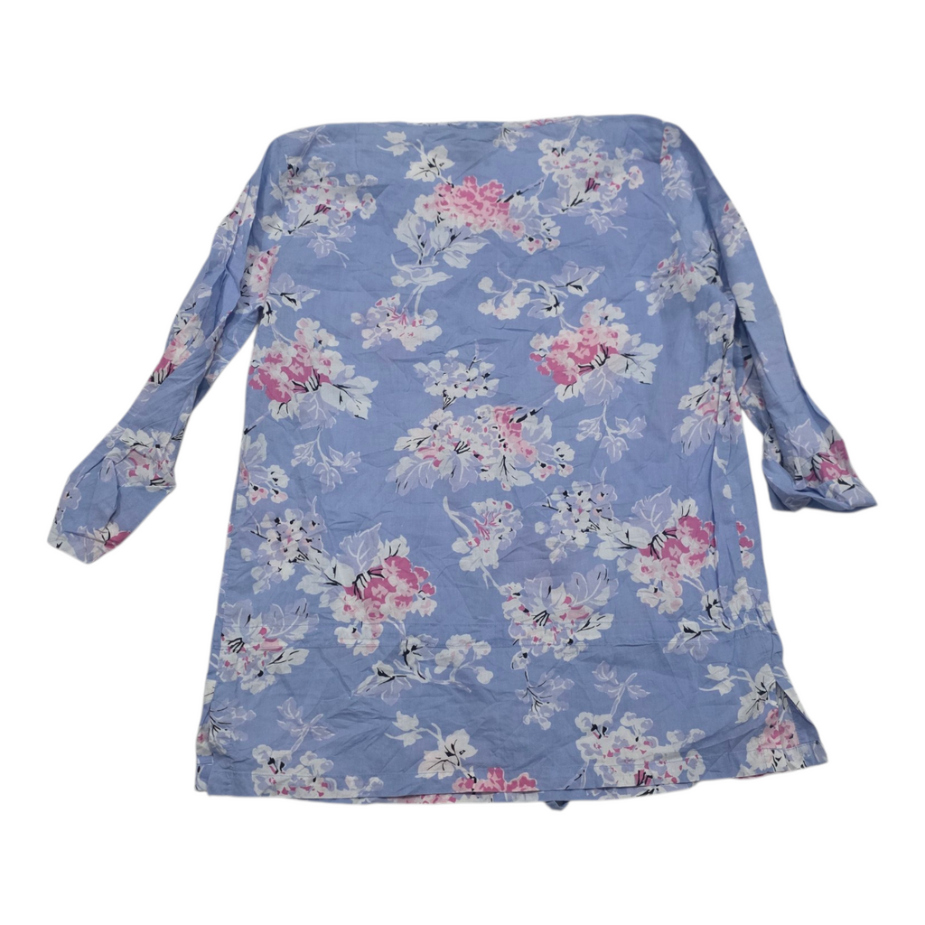 Blusa Ralph Lauren De Mujer Talla Chica Azul Con Flores