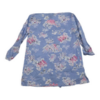 Blusa Ralph Lauren De Mujer Talla Chica Azul Con Flores