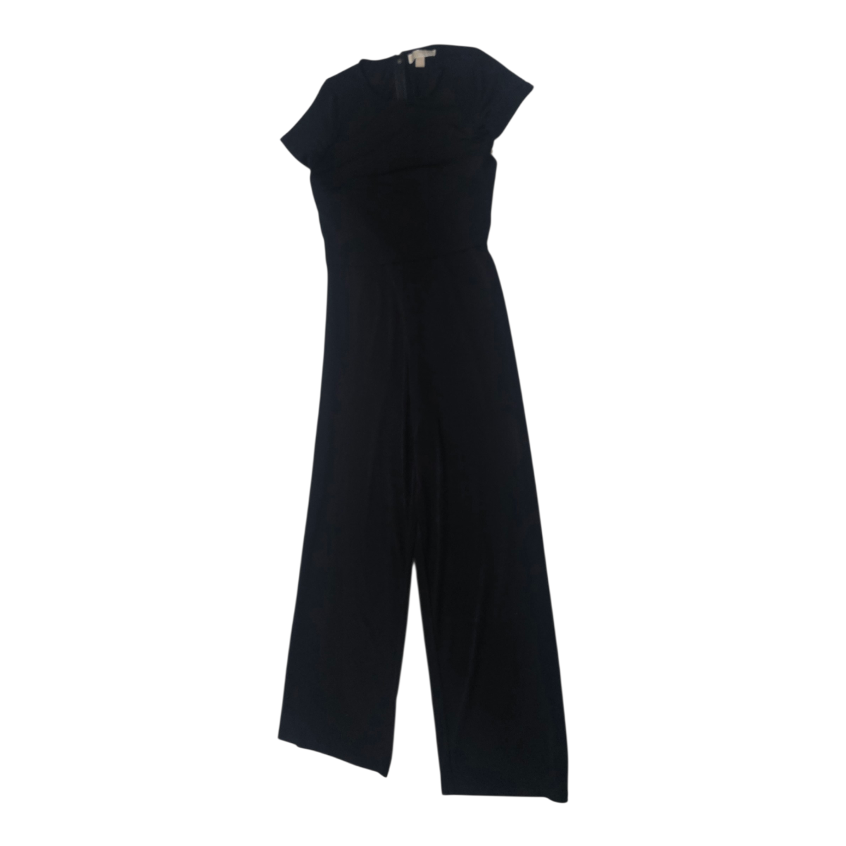 Jumpsuit De Mujer Talla Chica Color Negro Manga Corta