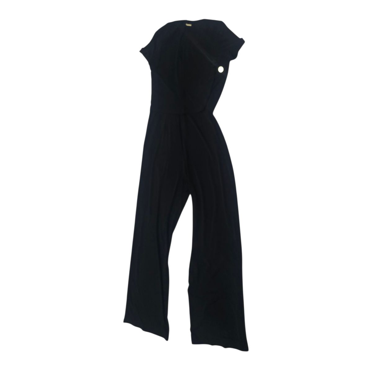 Jumpsuit De Mujer Talla Chica Color Negro Manga Corta
