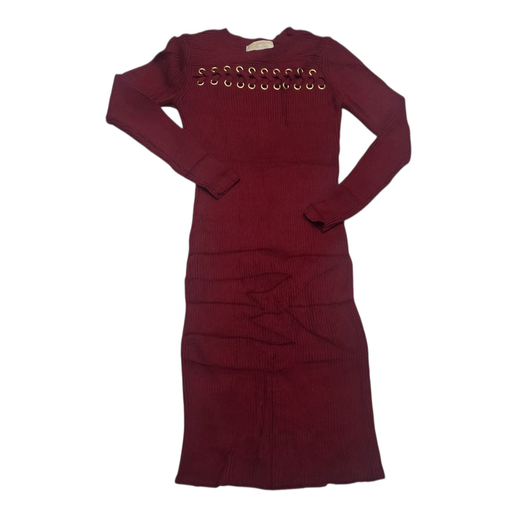 Vestido Michael Kors De Mujer Talla Chica Vino Dorado