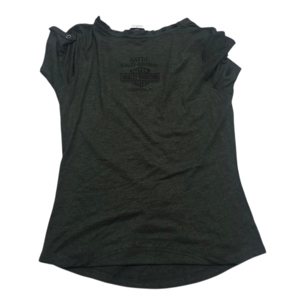 Playera Harley Davidson De Mujer Talla Mediana Color Verde