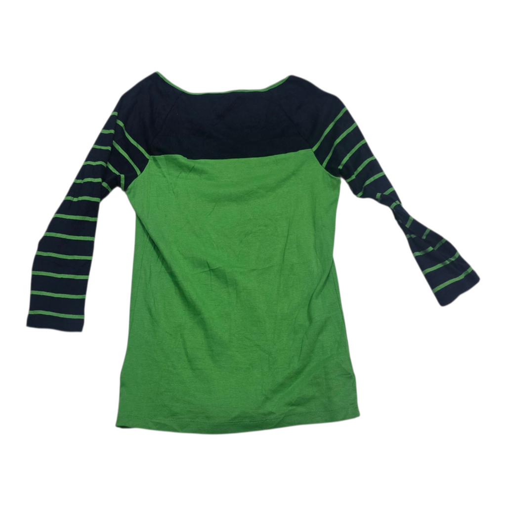 Playera Ralph Lauren De Mujer Mefiana Verde Con Azul