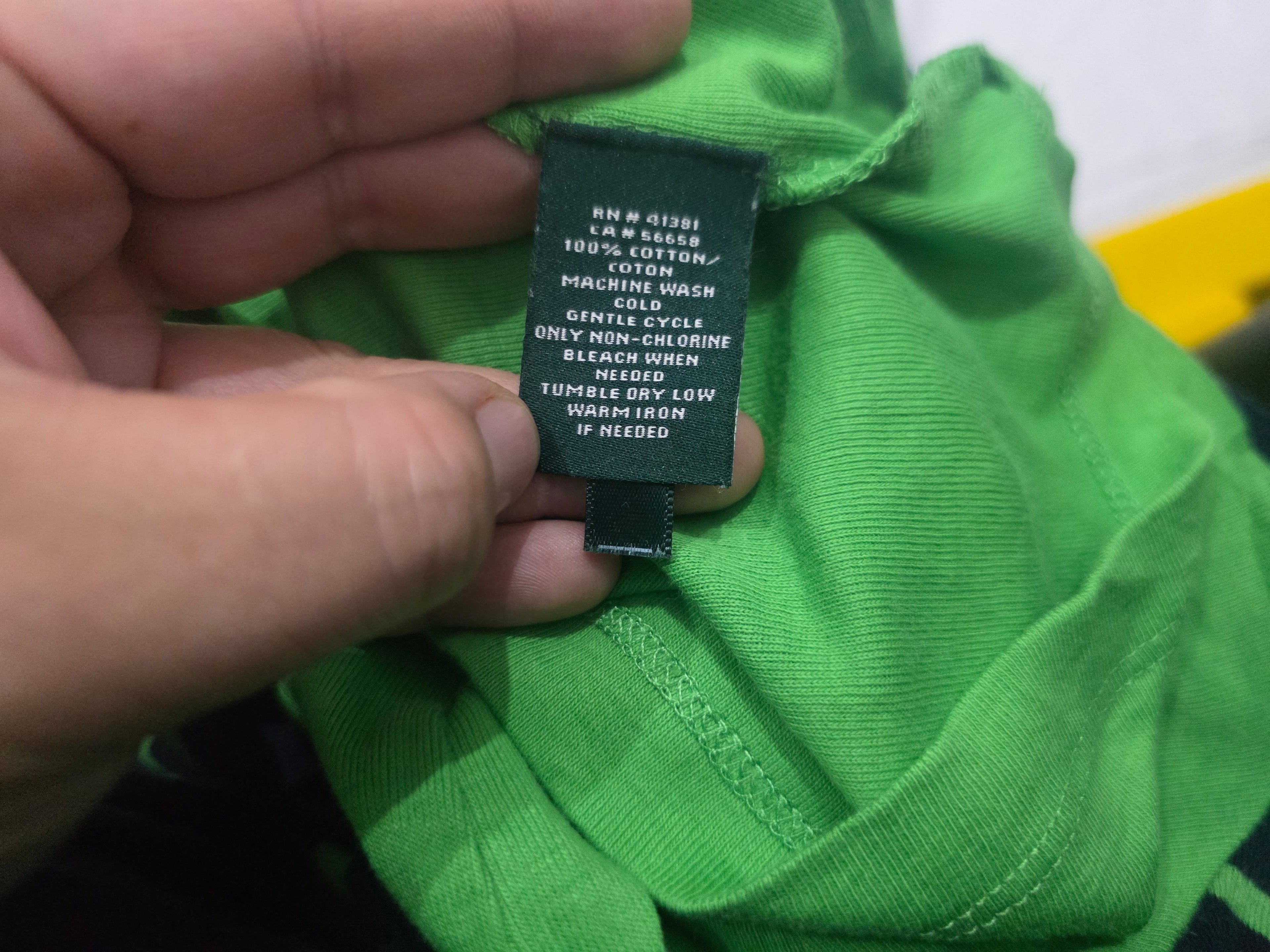 Playera Ralph Lauren De Mujer Mefiana Verde Con Azul