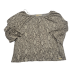 Blusa Michael Kors De Mujer Animal Print Cafe