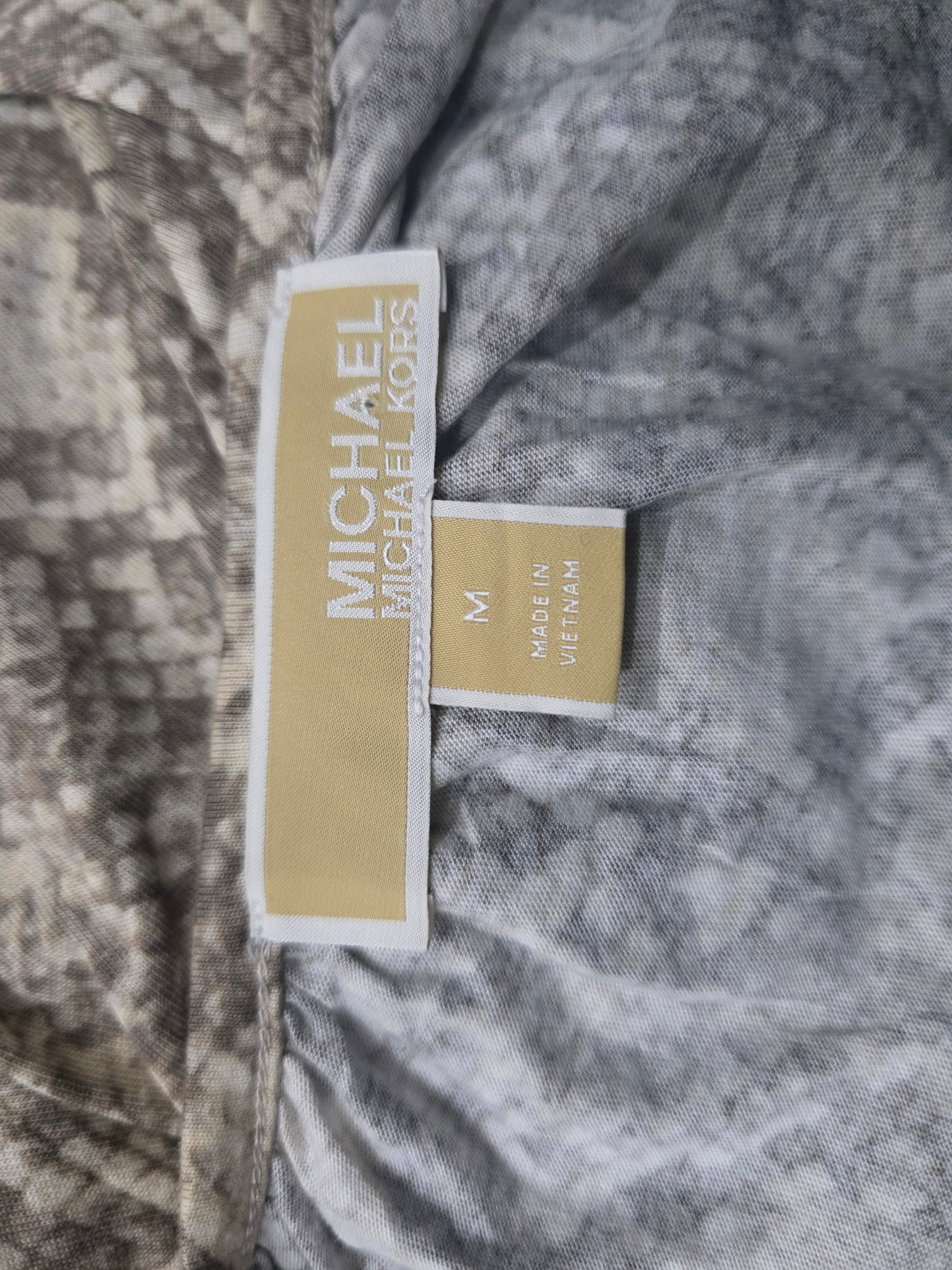 Blusa Michael Kors De Mujer Animal Print Cafe