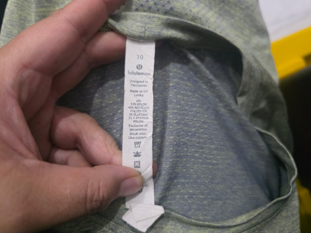 Playera Lululemon De Mujer Talla 10 Color Verde