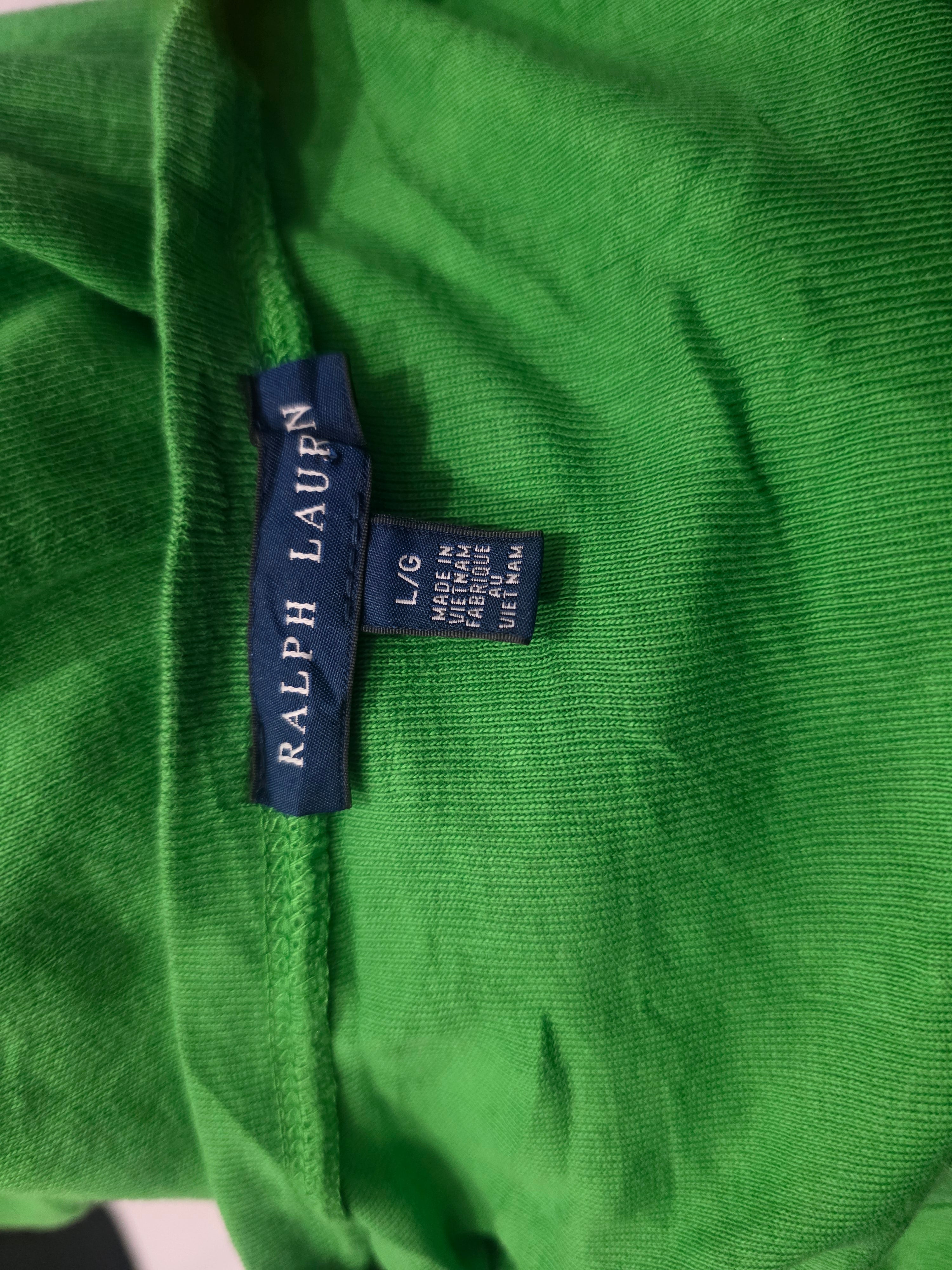 Playera Ralph Lauren Verde Poni Amarillo De Mujer Grande