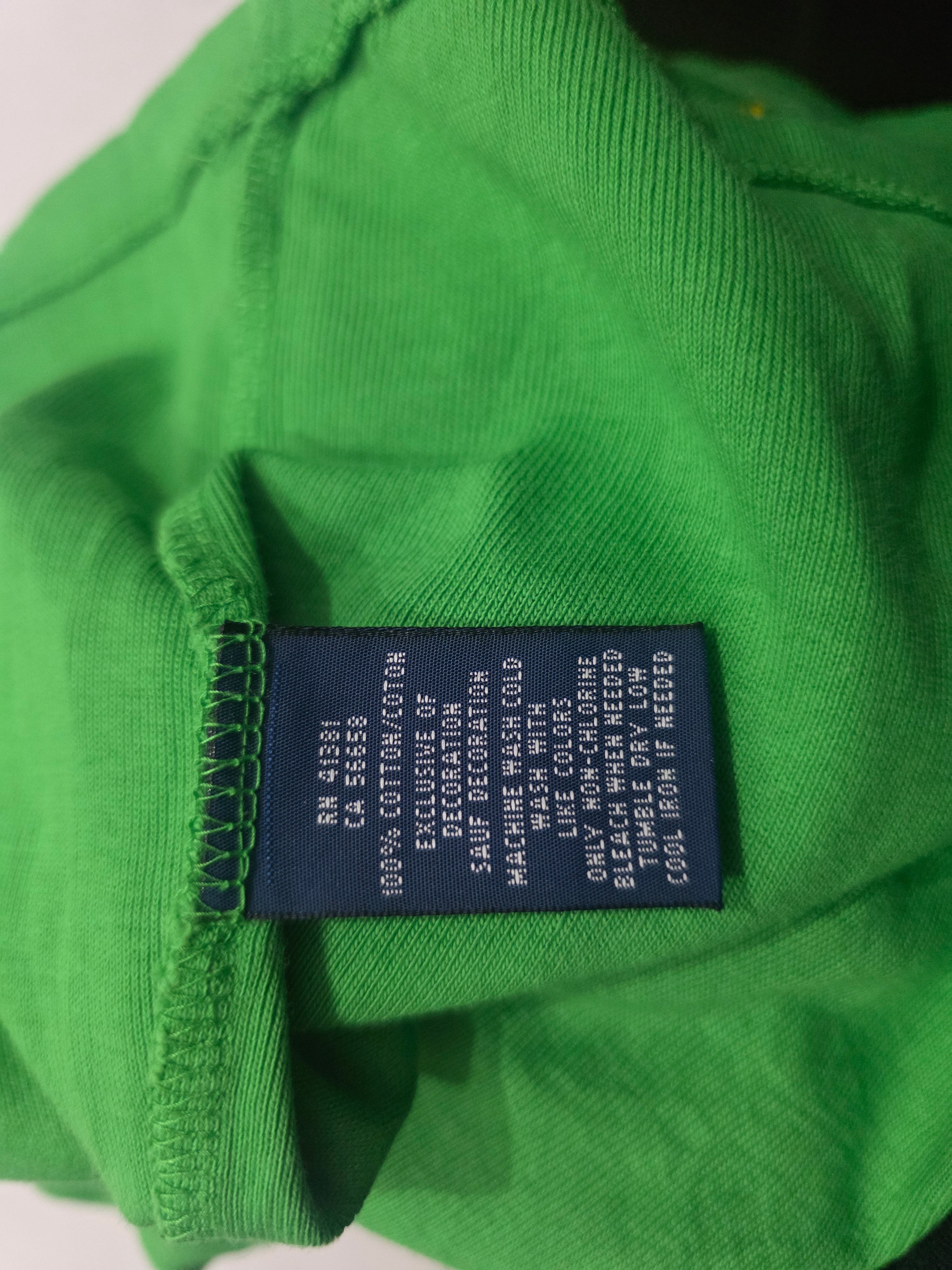 Playera Ralph Lauren Verde Poni Amarillo De Mujer Grande