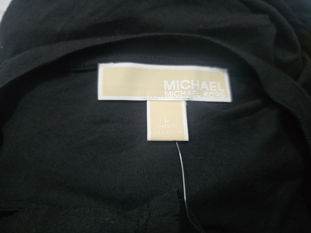 Blusa Michael Kors De Mujer Talla Grande Negro Vinipiel