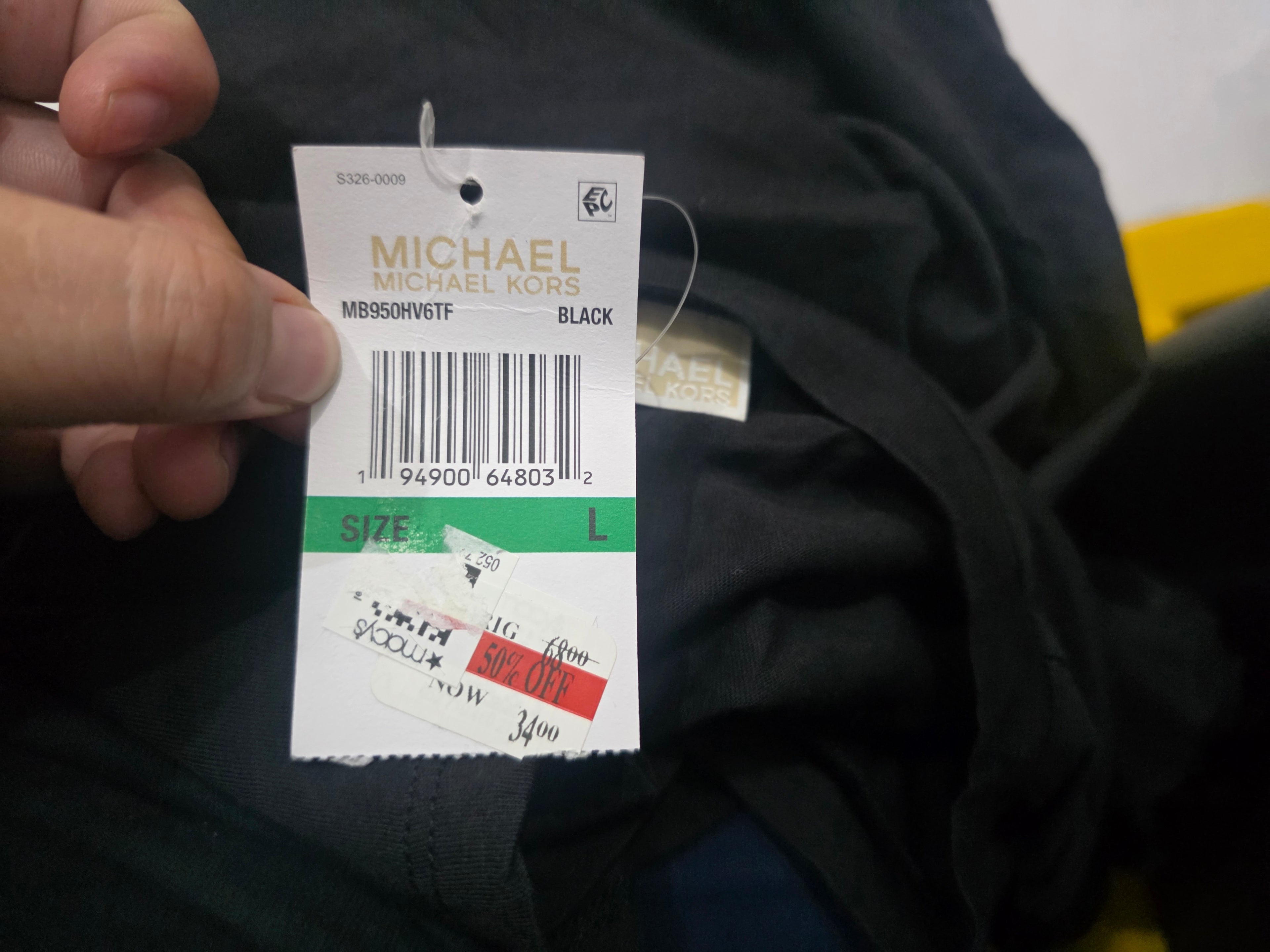 Blusa Michael Kors De Mujer Talla Grande Negro Vinipiel
