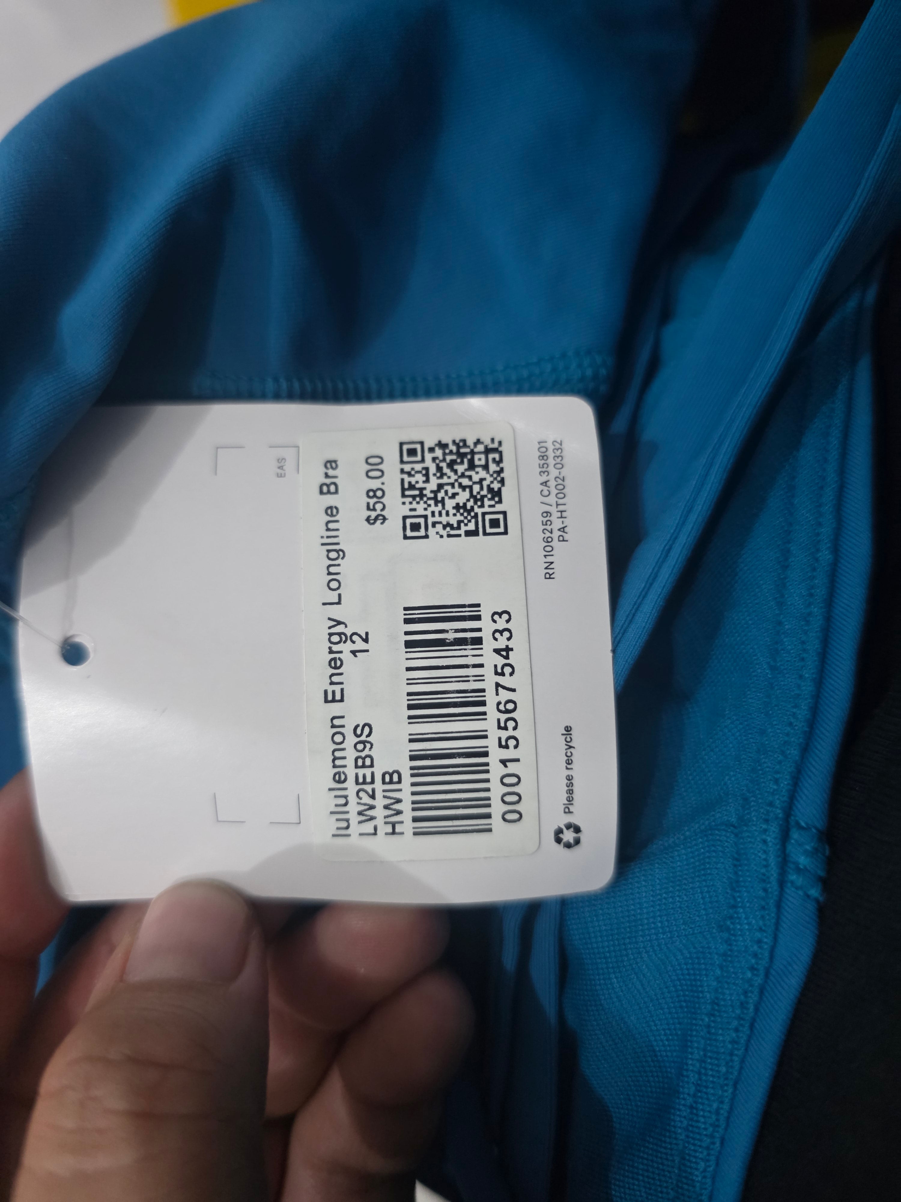 Top Lululemon De Mujer Ebergy Talla 12 Azul De Mujer