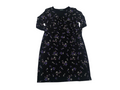 Vestido Ralph Lauren Mujer Talla 14w Negro Flores Moradas