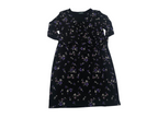 Vestido Ralph Lauren Mujer Talla 14w Negro Flores Moradas
