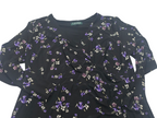 Vestido Ralph Lauren Mujer Talla 14w Negro Flores Moradas